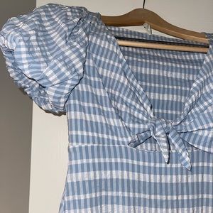 Light blue and white midi Dress Greece